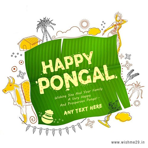 Happy Pongal 2024 Greetings With My Name