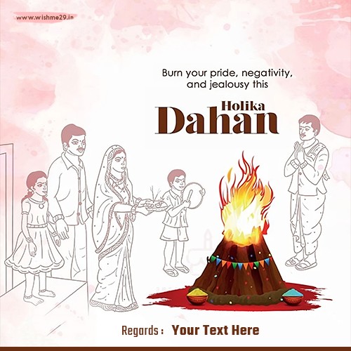 Holika Dahan WhatsApp Message Images With Name And Pics
