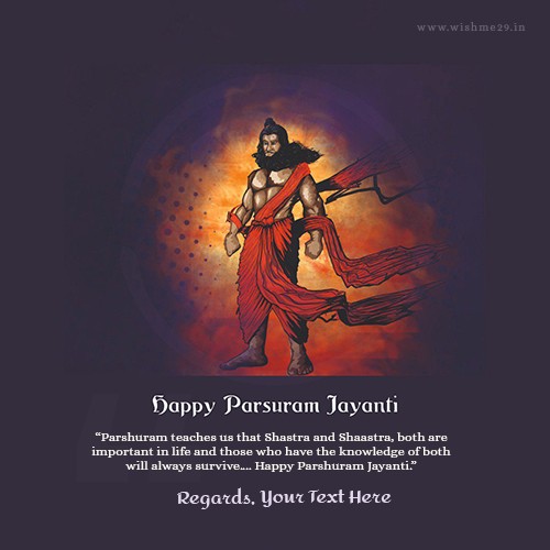 Write Your Name On Parshuram Jayanti 2024 Images