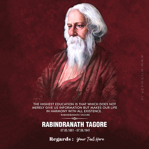 Write Name Rabindranath Tagore Picture Quotes Download