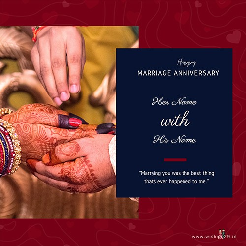 Marriage Anniversary Card Maker With Images