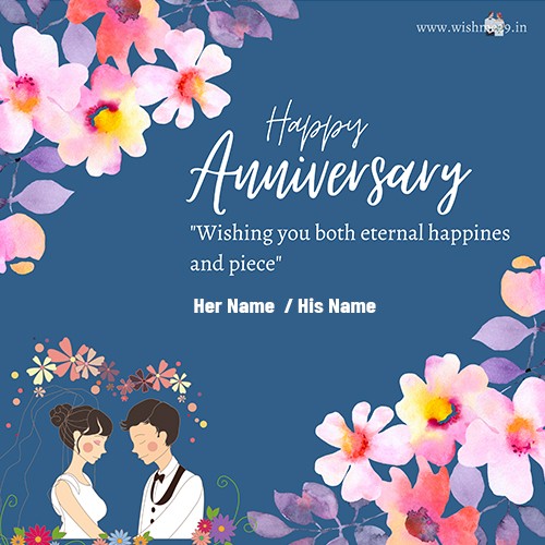 Make Anniversary Card With Your Own Name Download