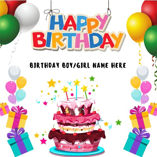 Happy Birthday 3 Layer Cake Images With Name Edit