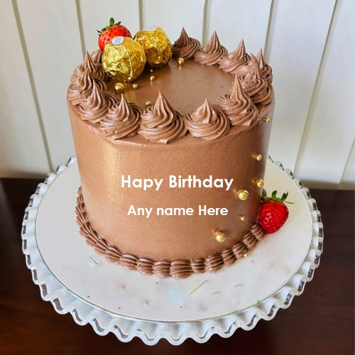 Chocolate Strawberry Birthday Cake Images With Name