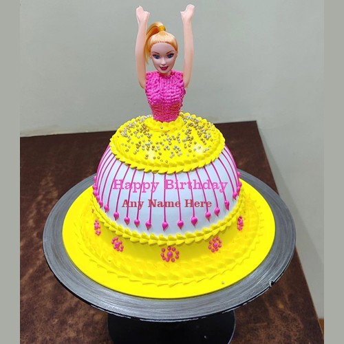 Barbie Doll American Girl Birthday Cake With Name Generator
