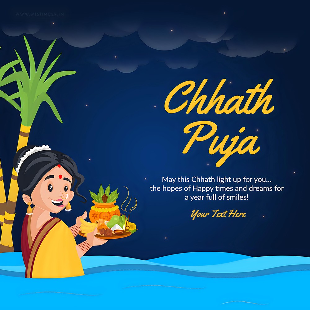 Chhath Puja 2024 Wishes Greeting Cards Maker With Name Online