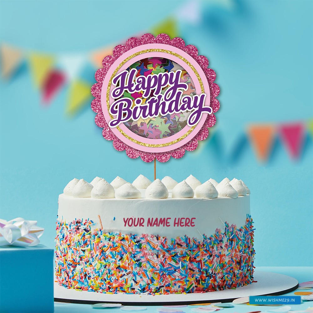 Customized Happy Birthday Custom Name Cake Topper Download