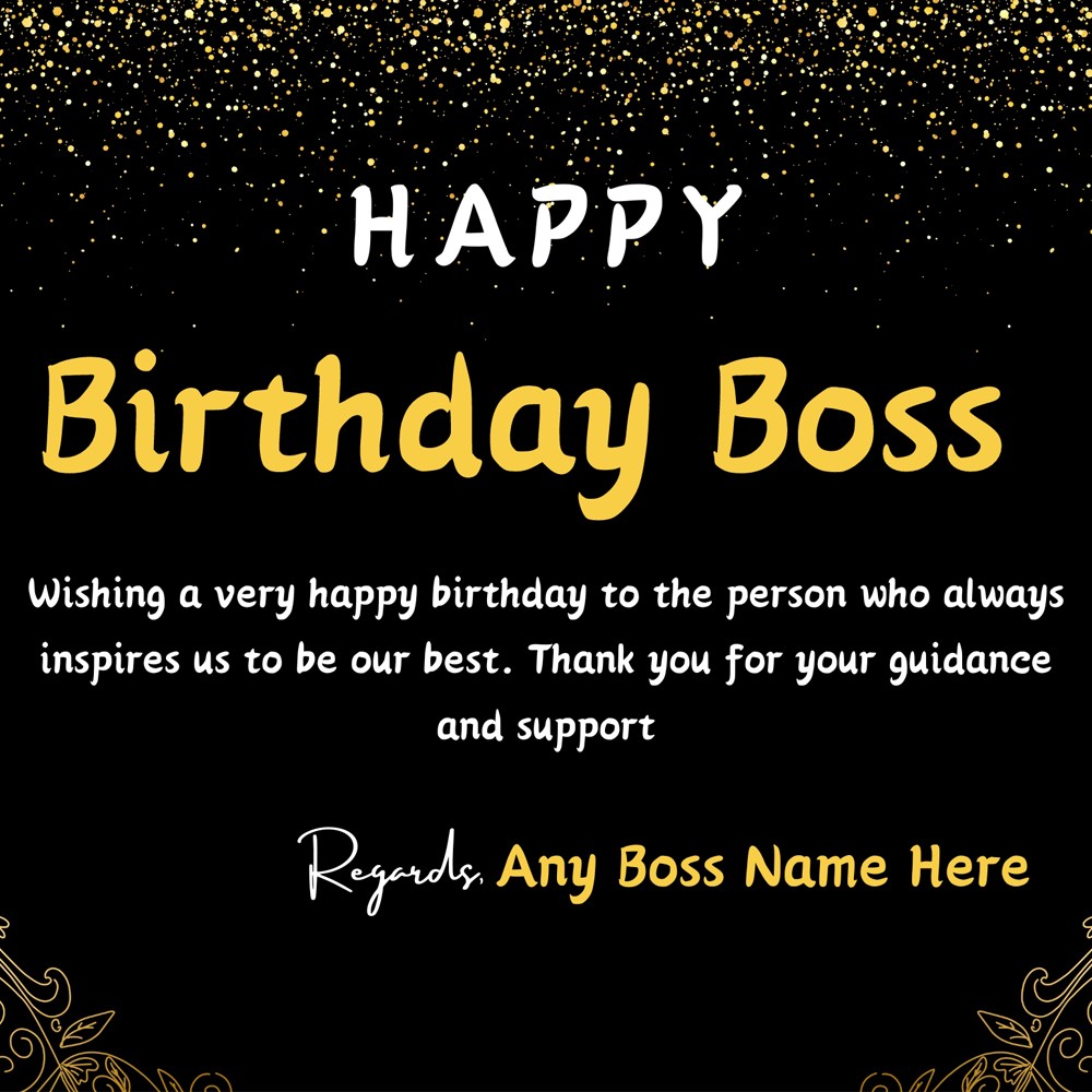 Happy Birthday Boss Quotes Images With Name In English