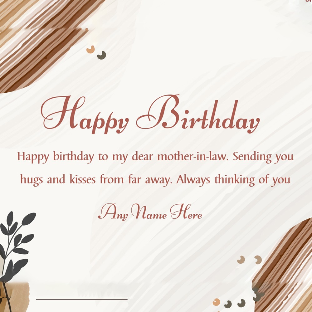 Birthday Wishes For Mother In Law Images With Name In English