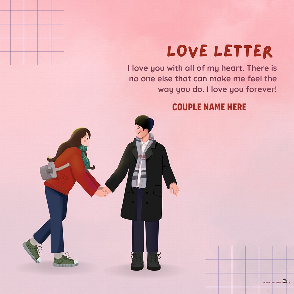 Make Love Letter Card Design Images With Name