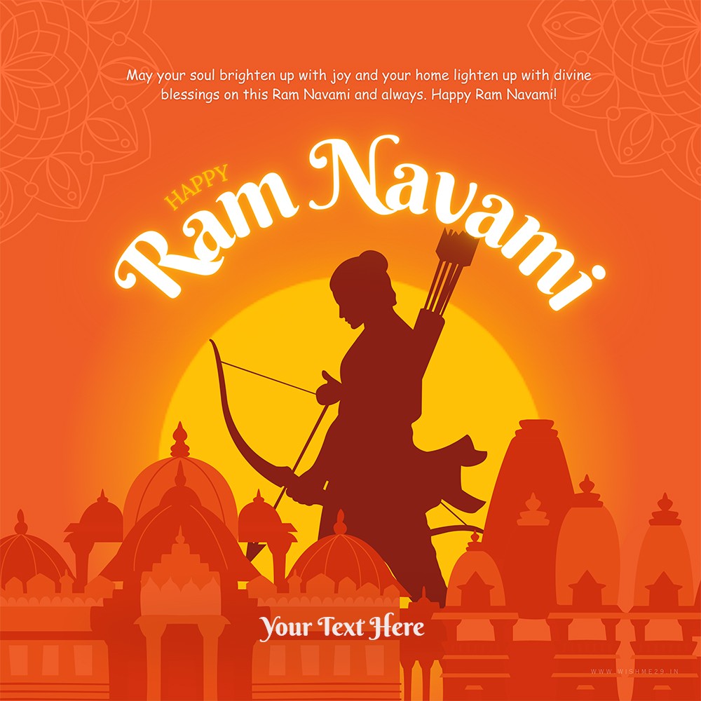 Ram Navami 2024 In India Festival Card With Name Download