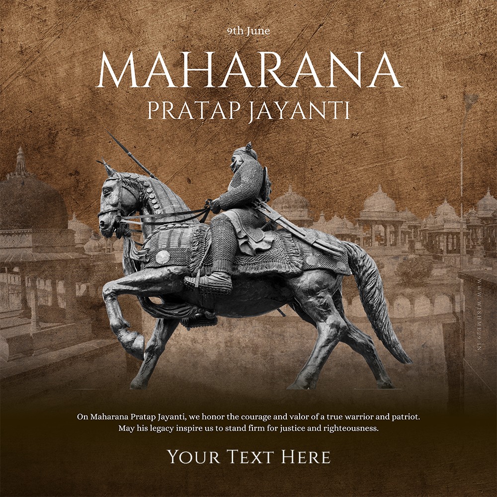 Maharana Pratap Jayanti Greeting Card With Name Editing
