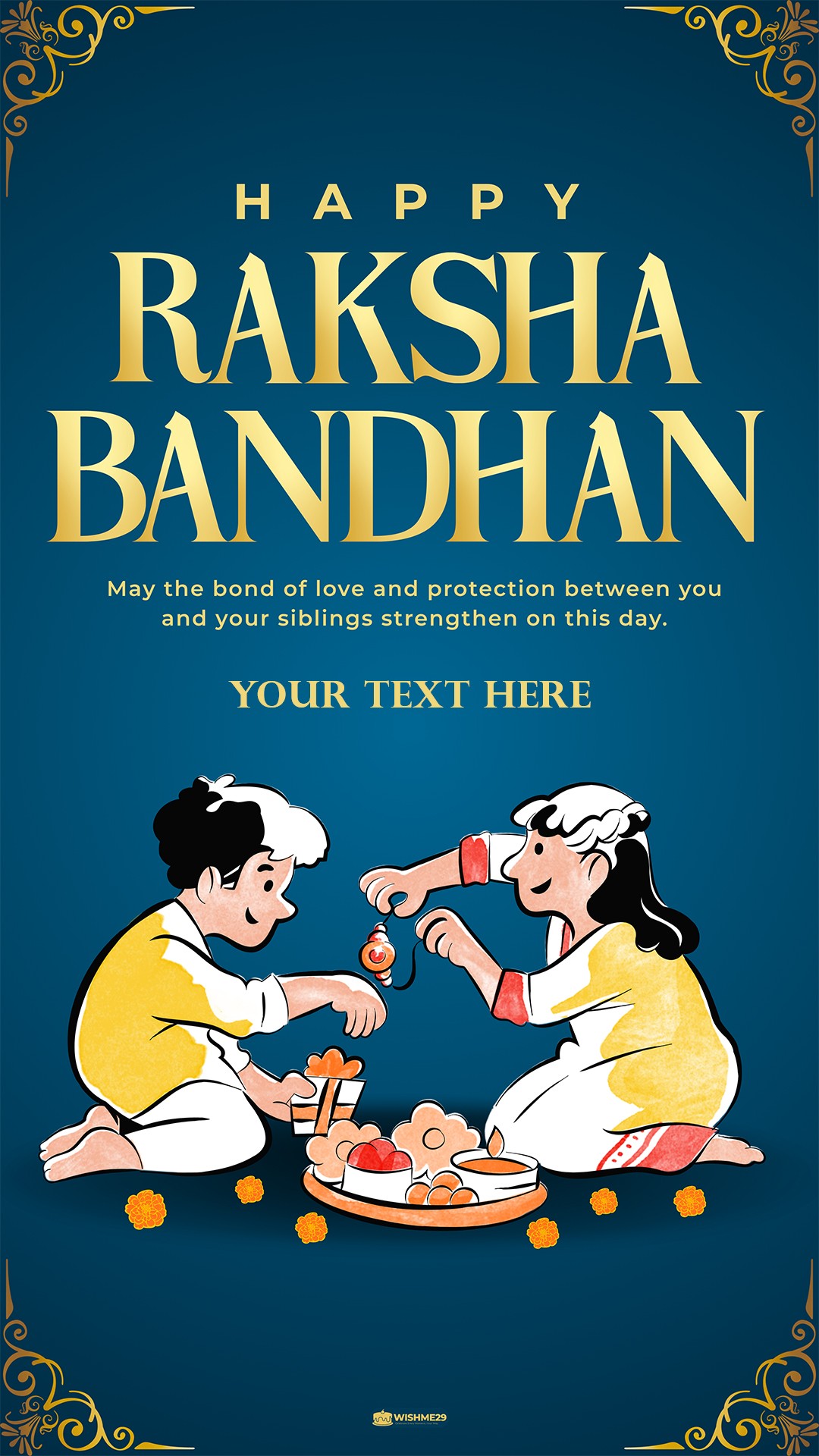 Happy Raksha Bandhan Digital Card With Name And Image