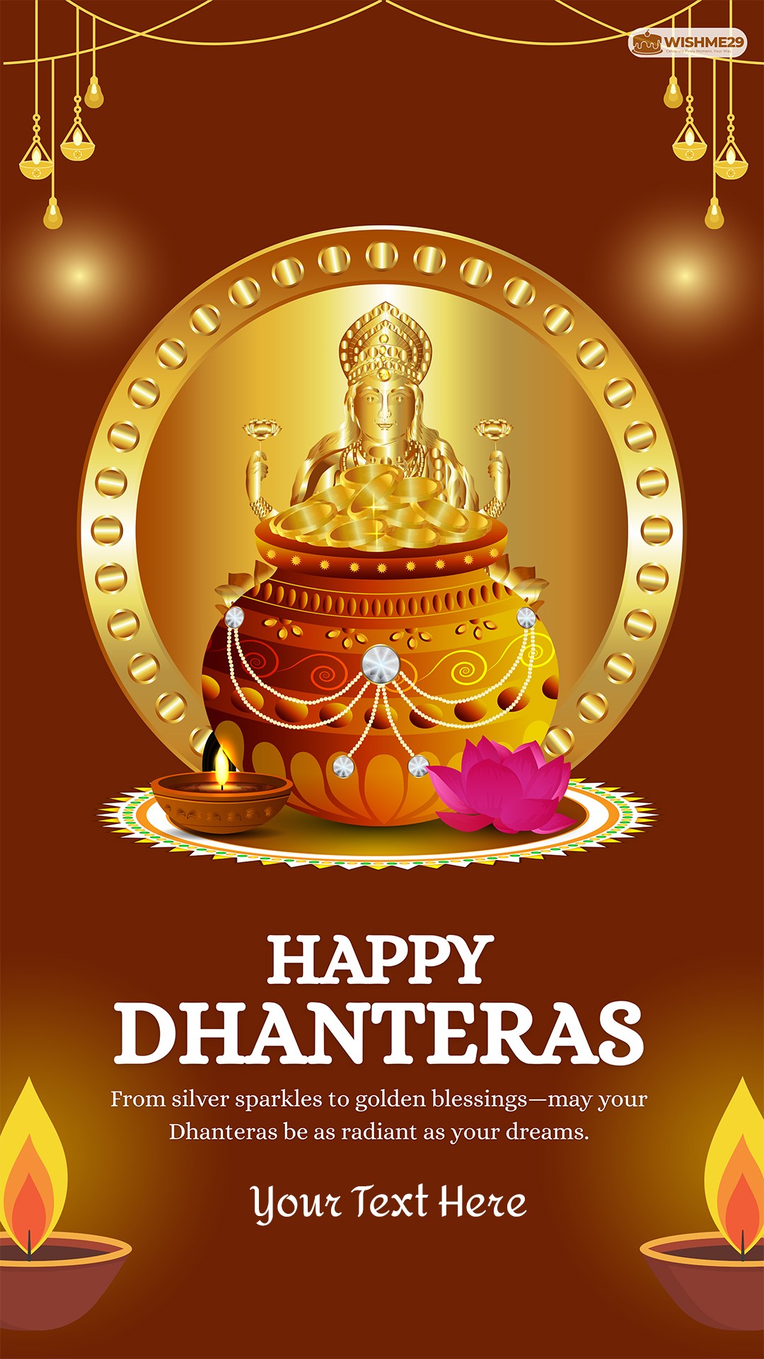 Dhanteras 2025 Greeting Instagram Story Template With Name