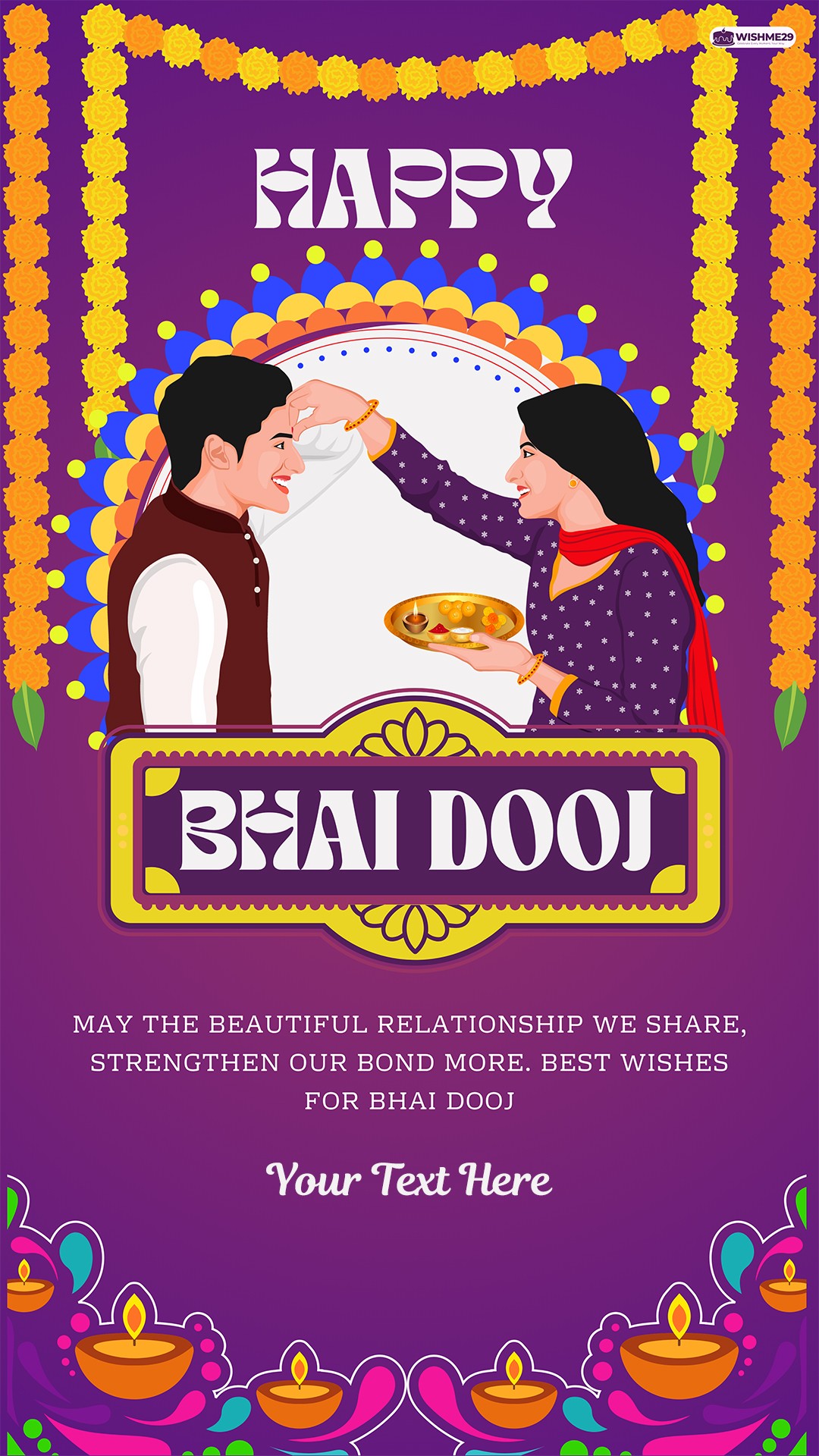 Free Customizable Bhai Dooj Instagram Story Template With Name
