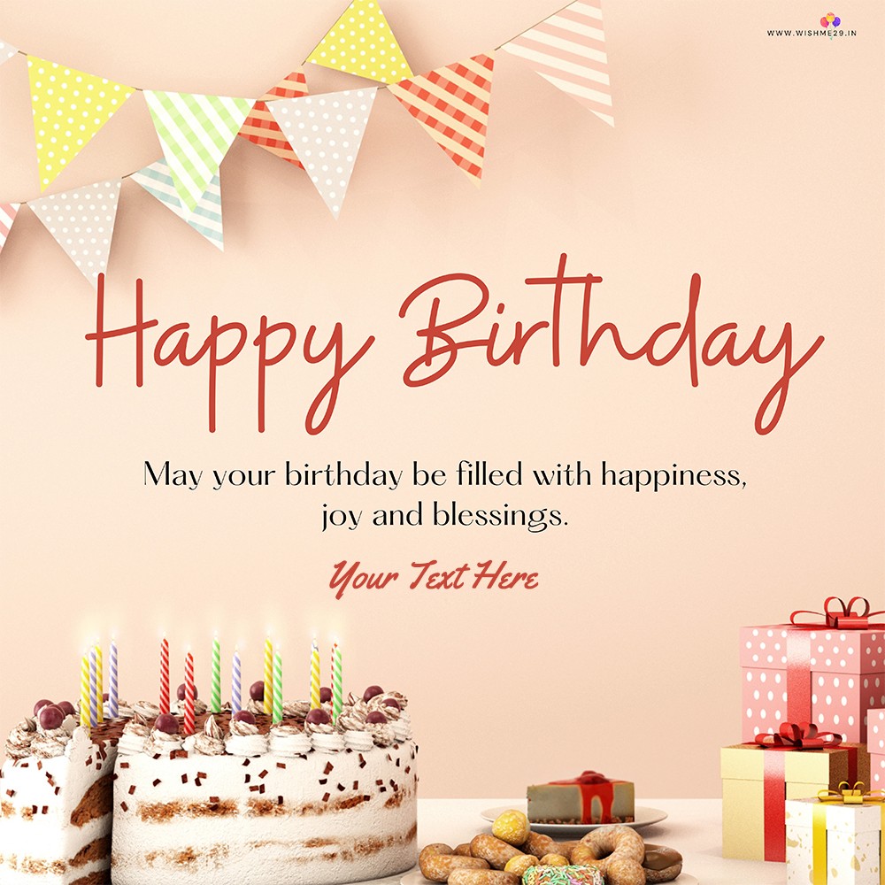 Free Birthday Cake Greeting Card Maker With Name