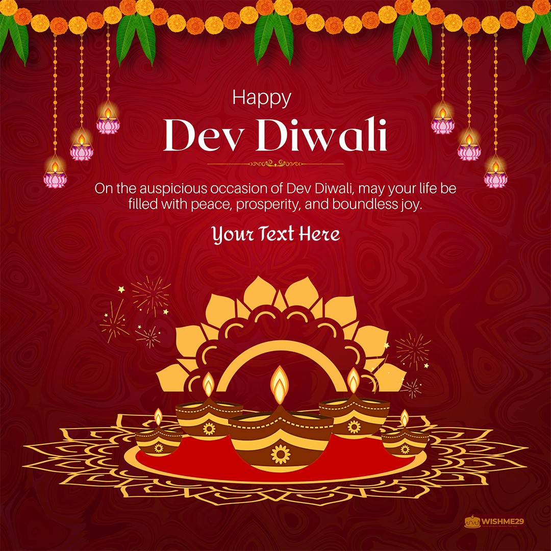 Free Happy Dev Diwali 2025 Photo Card Maker With Name