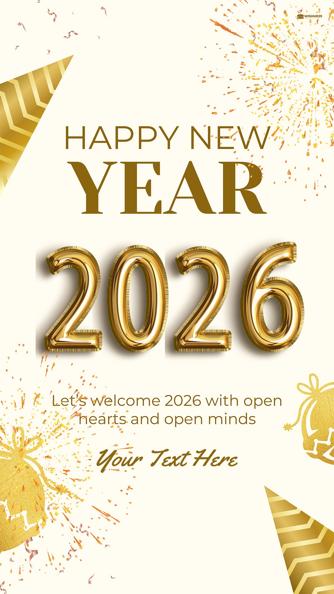Custom Happy New Year 2026 Status For Facebook With Name