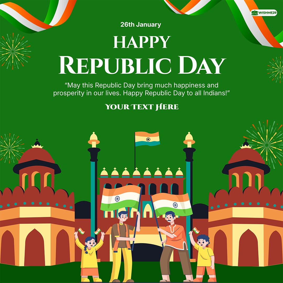 Custom 26 January 2026 Republic Day Card Maker With Name