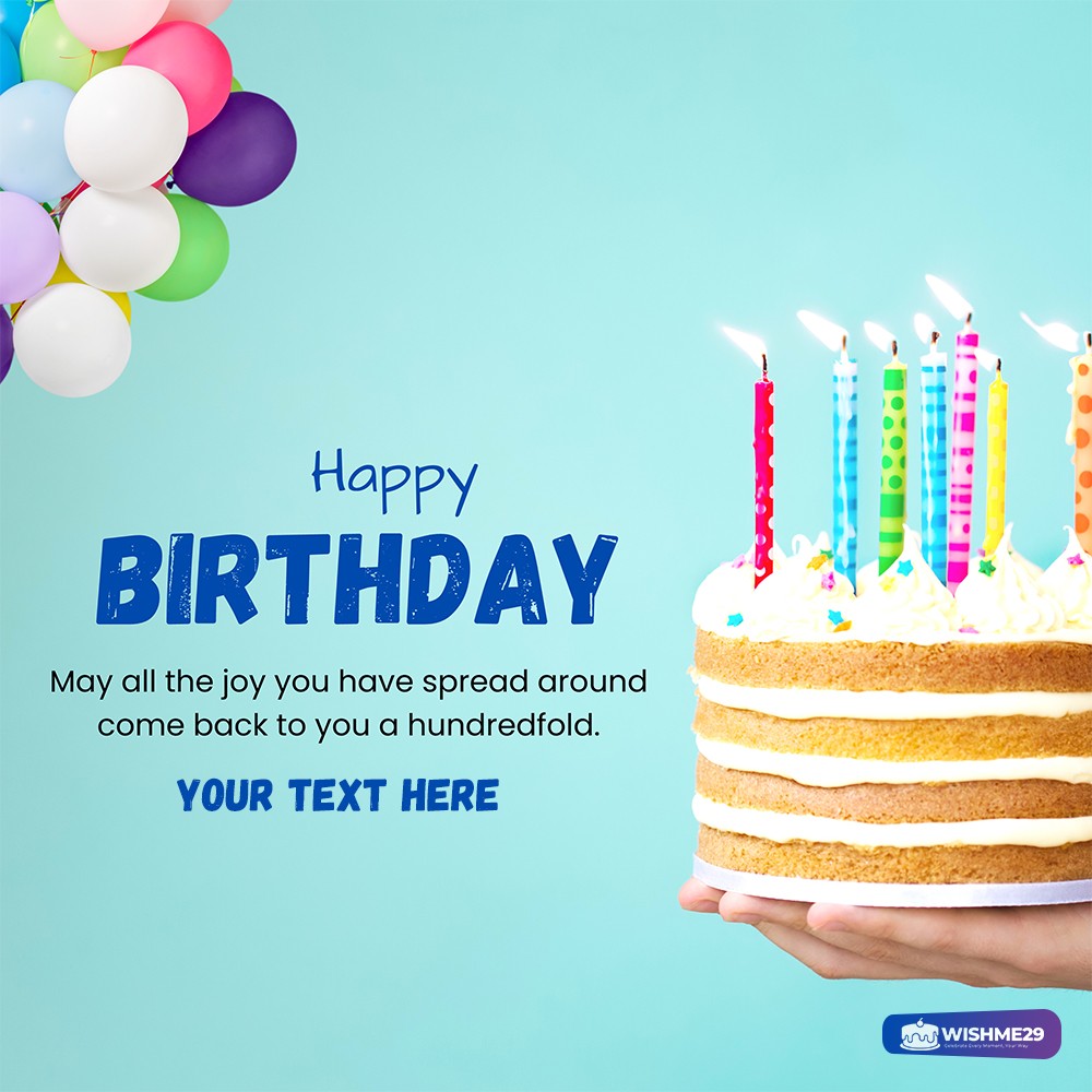 Personalized Birthday Cake Greeting Card With Name