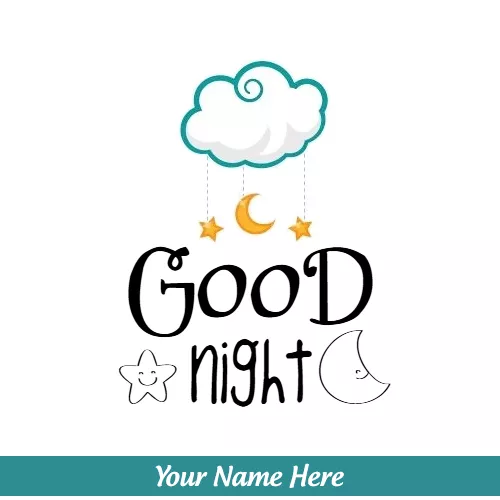 Good Night Half Moon Images With Name