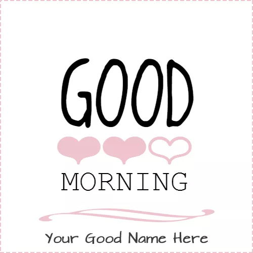Good Morning My Love Photo Status With Name