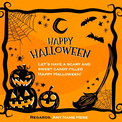 Halloween 2019 Greeting Card With Name