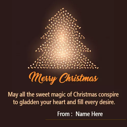 Merry Christmas 2019 Card with Name Edit