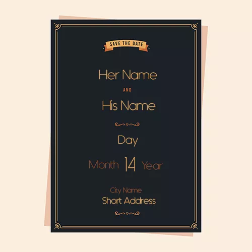 Wedding Save The Date cards With Name Edit
