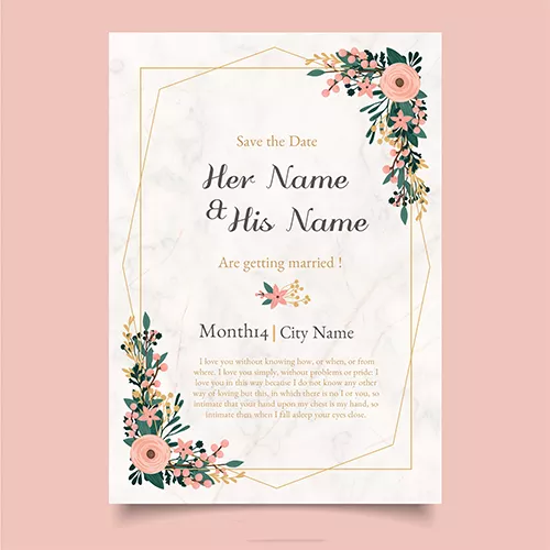 Write Your Name On Wedding Save The Date Card