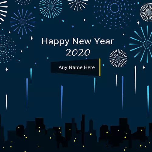 Wish You Happy New Year 2020 Cards With Name Editor