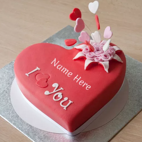 I Love You Birthday Cake With Name Edit