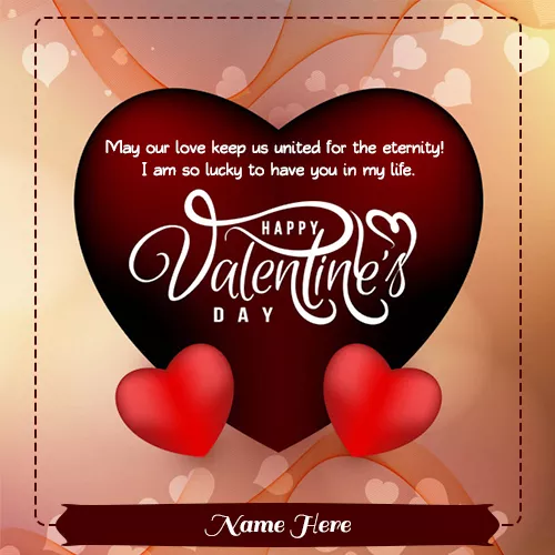 Write Name In Valentine Day 2021 Greeting Card