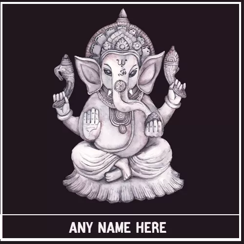 Write Name On Ganpati Bappa Cute Images Latest