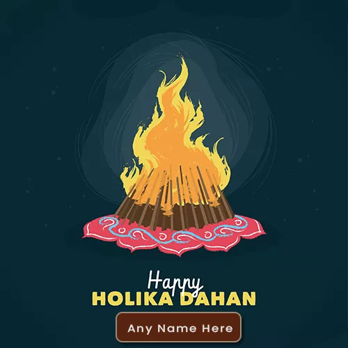 Happy Holika Dahan picture with your name