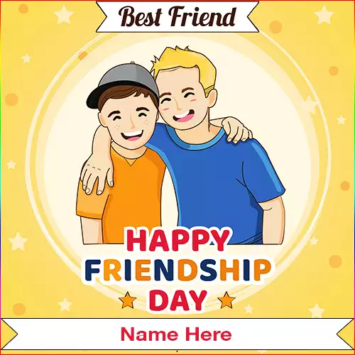 Wishing Happy Friendship day 2024 picture with name