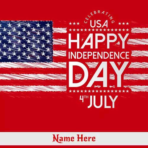 Write Name On July 4th Flag Pictures