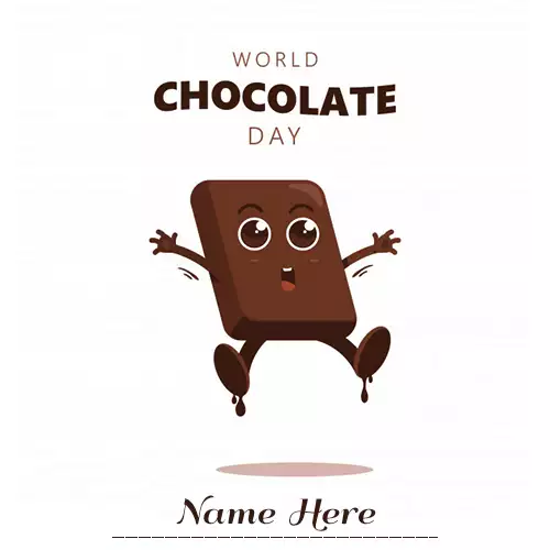 International chocolate day 2024 cards with name