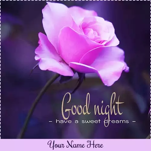 Good Night Card For My Love With Name Edit