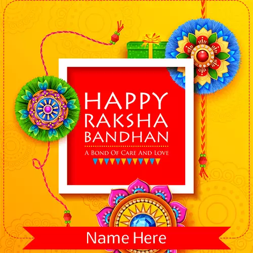 2024 Rakhi Raksha Bandhan Card With Name