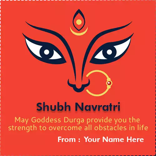 Write Name On Shubh Navratri Greetings