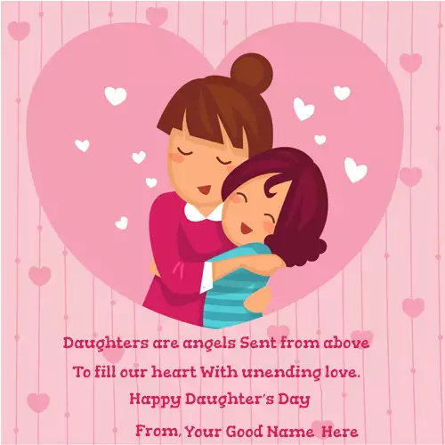 World Daughter Day 2024 Greeting Card With Name