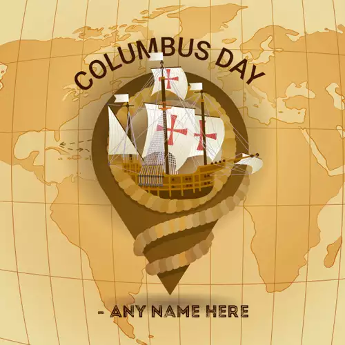 Columbus Day 2024 Greeting Cards Images With Name