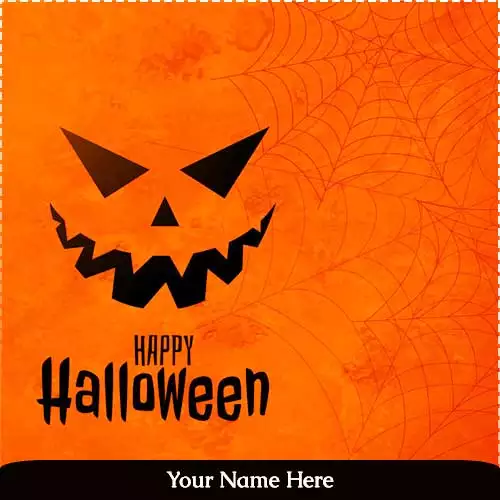 Happy Halloween Trick Or Treat Greeting Card With Name