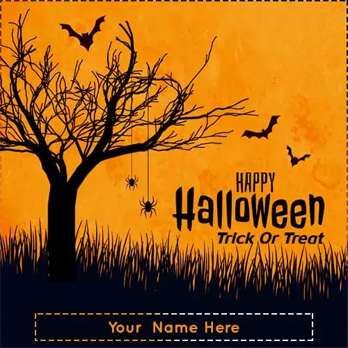 Write Your Own Name On Happy Halloween Holiday Images