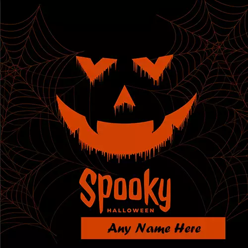 Spooky Halloween Wishes Photos with Name