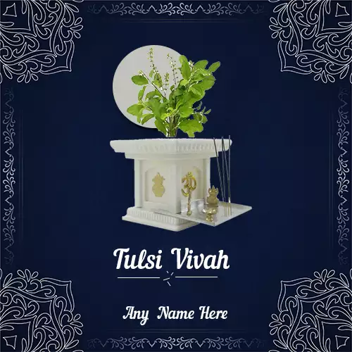 Write Name on Tulsi Vivah 2024 Photos With Name