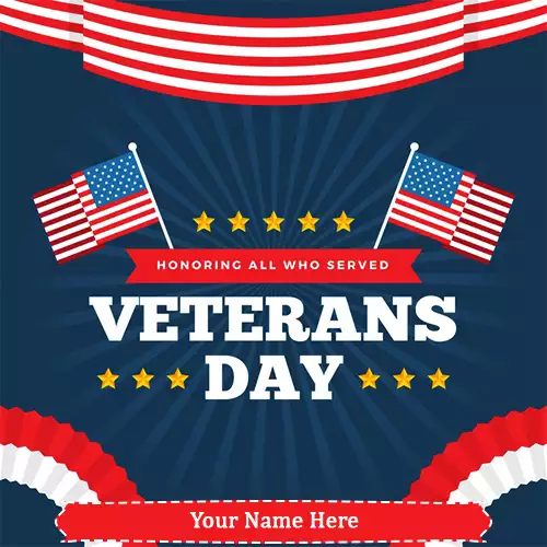 Veterans Day Greeting Cards With Name