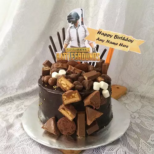 PubG Birthday Cake For Pubg Lover With Name