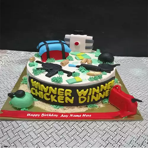 Winner Winner Chicken Dinner Pubg Cake With Name